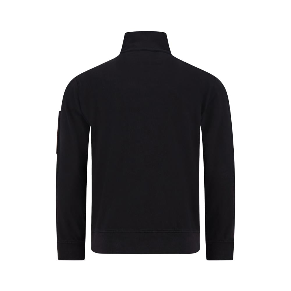 CP Company Lens Badge Light Fleece Half-Zip Sweatshirt Black 20CM SS022A 002246G