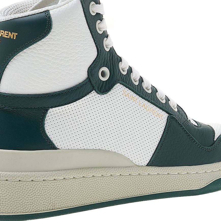 Saint Laurent Women's Perforated Leather Mid-Top Sneakers 610619 AAAS4 8513 1