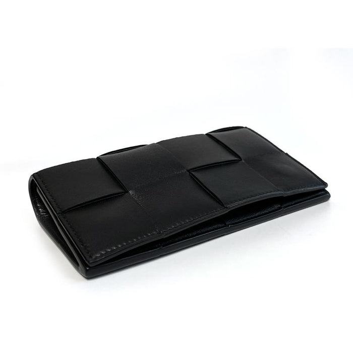 Bottega Veneta Black Long Wallet Pouch Unisex Leather Accessory 701456 8452