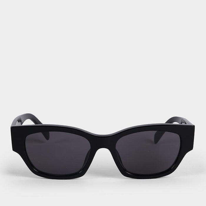 CELINE Monochrome Logo Black Acetate Square Sunglasses