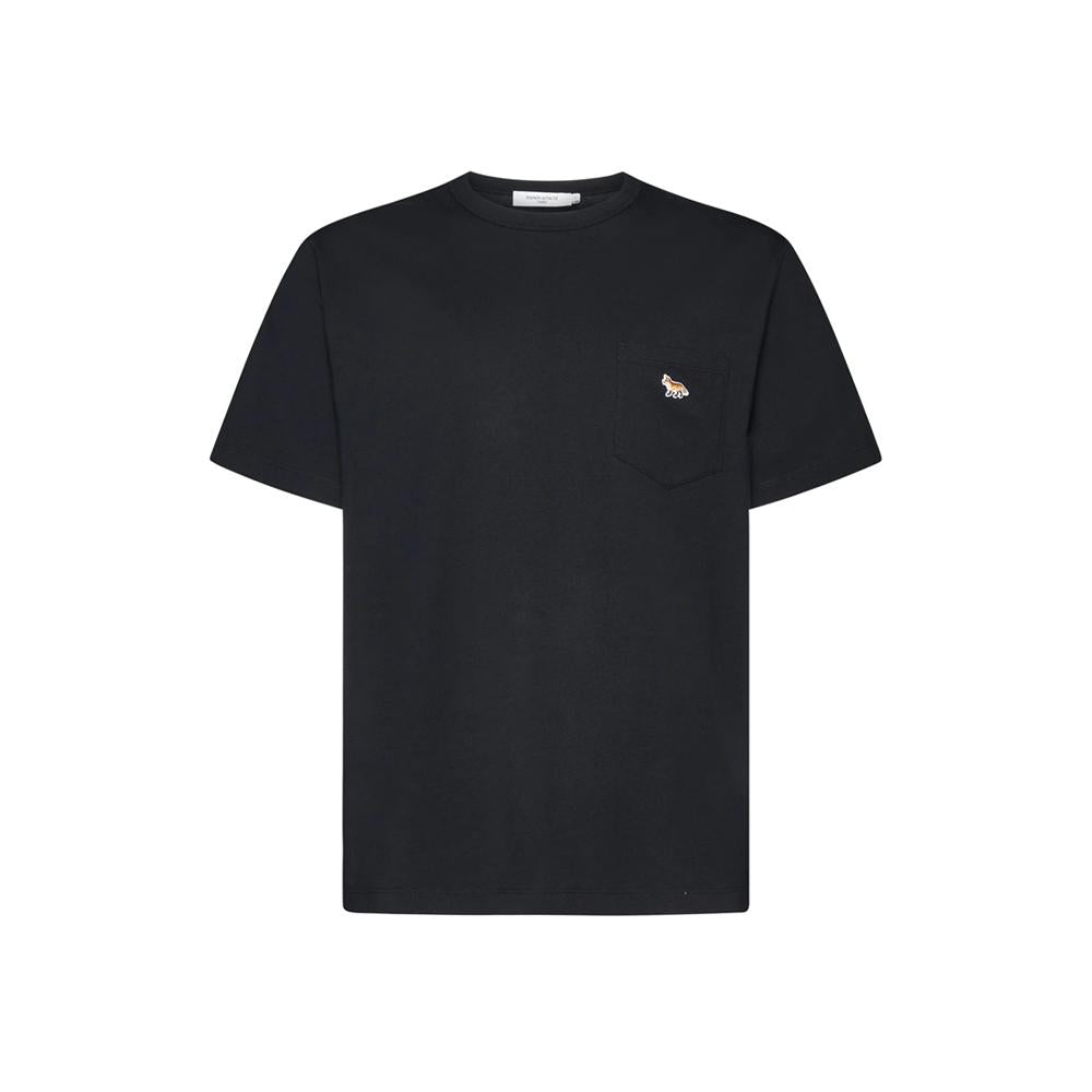 Maison Kitsune Black Fox Pocket T-Shirt for Men GM00116 KJ0008 P199
