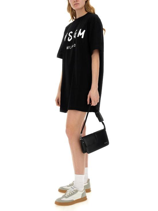 MSGM Short Dress for Women 2000MDA51020000299 BLACK DOM