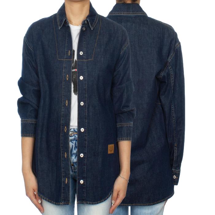 KENZO Women’s Tiger Patch Denim Shirt