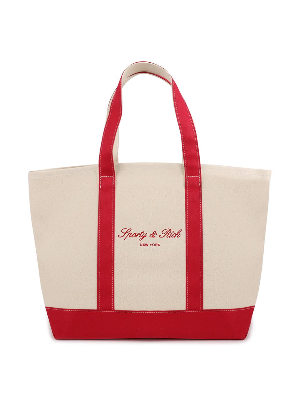 SPORTY&RICH Signature NY Logo Medium Tote Bag BA006710329BE27