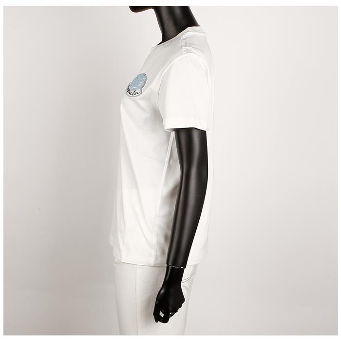 Moncler Logo Patch Short Sleeve T-Shirt White