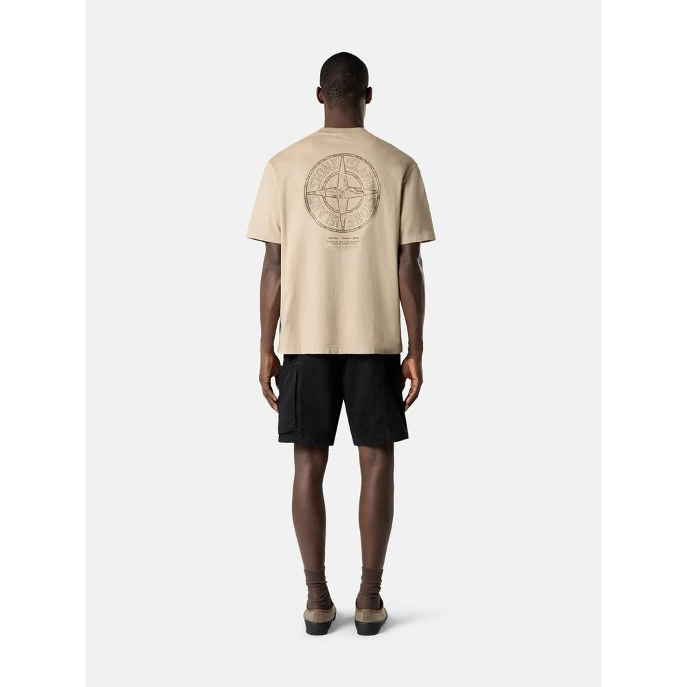 STONE ISLAND Organic Cotton Short Sleeve T-Shirt Men's White