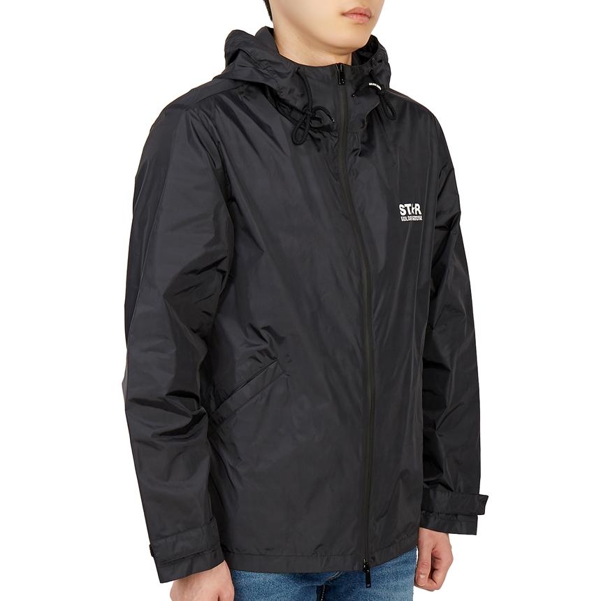 GOLDEN GOOSE Men’s Hooded Windbreaker Jacket Navy