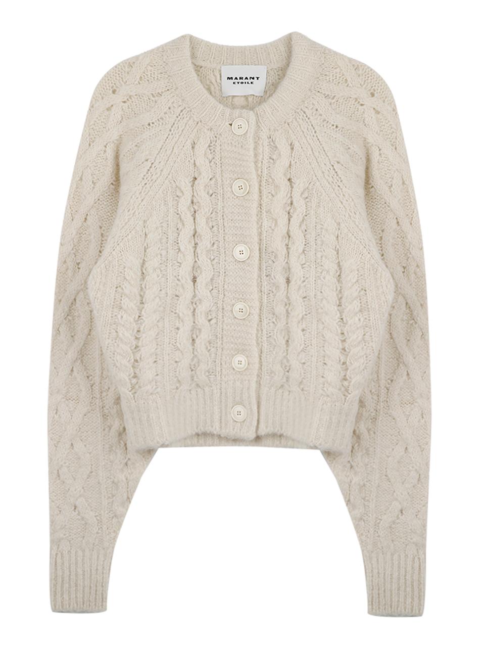 Isabel Marant Etoile Yara Cable Knit Cardigan CA0117FA C3L05E 23EC