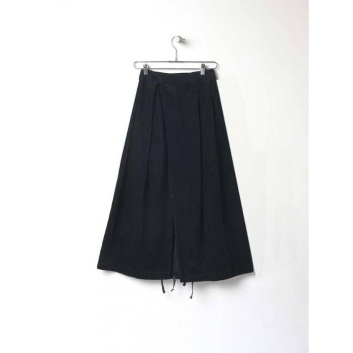 Engineered Garments Pleated Midi Skirt Dark Navy Cotton 23F1WG008 NQ458 SD017