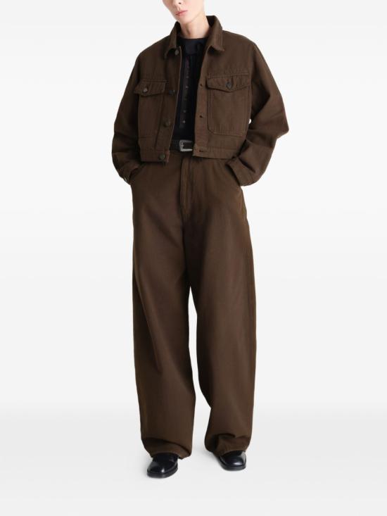 Lemaire Dyed Heavy Broken Twill Cropped Blouson Jack OW1191 LD1068 423 CACAO DOM