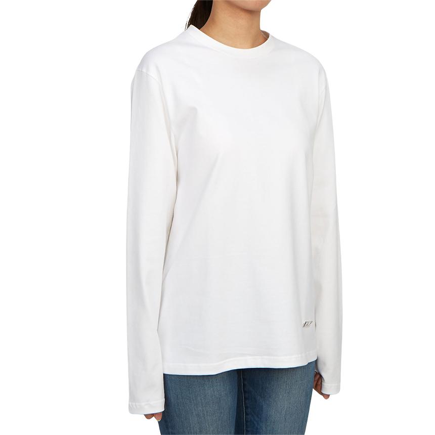JIL SANDER Women’s Long Sleeve T-Shirt White Cotton Top