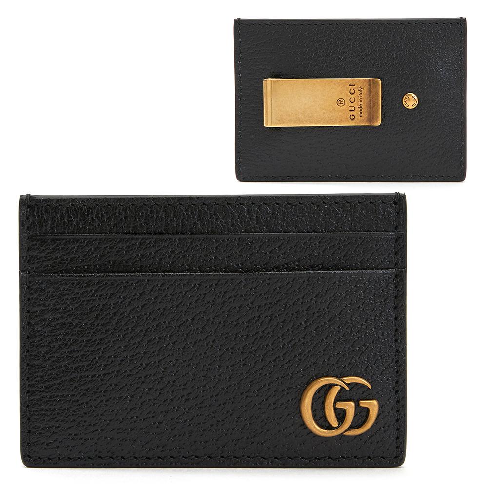 GUCCI GG Marmont Leather Card Holder Unisex 436022 DJ20T 1000