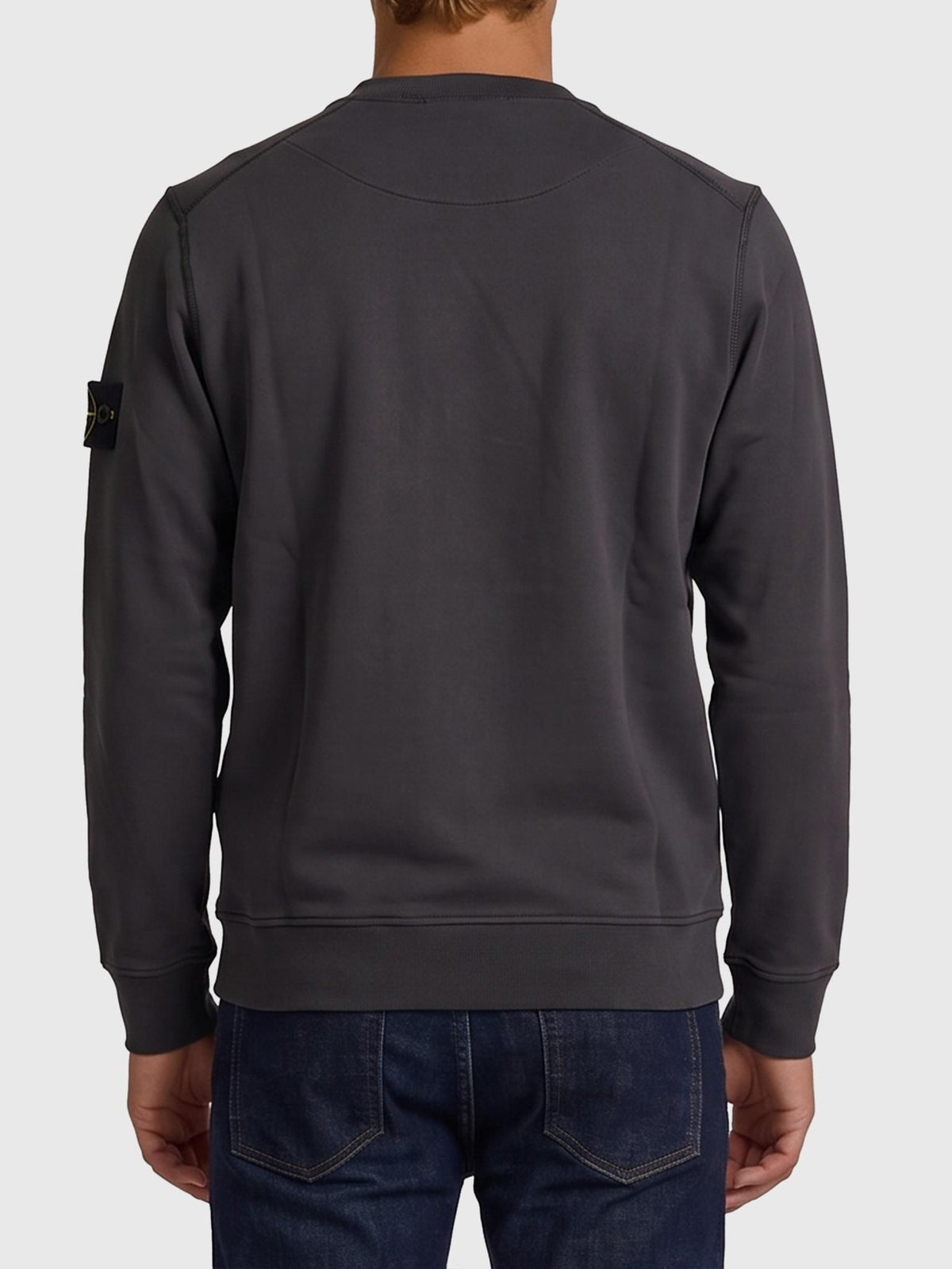 STONE ISLAND Green Cotton Logo Sweatshirt
