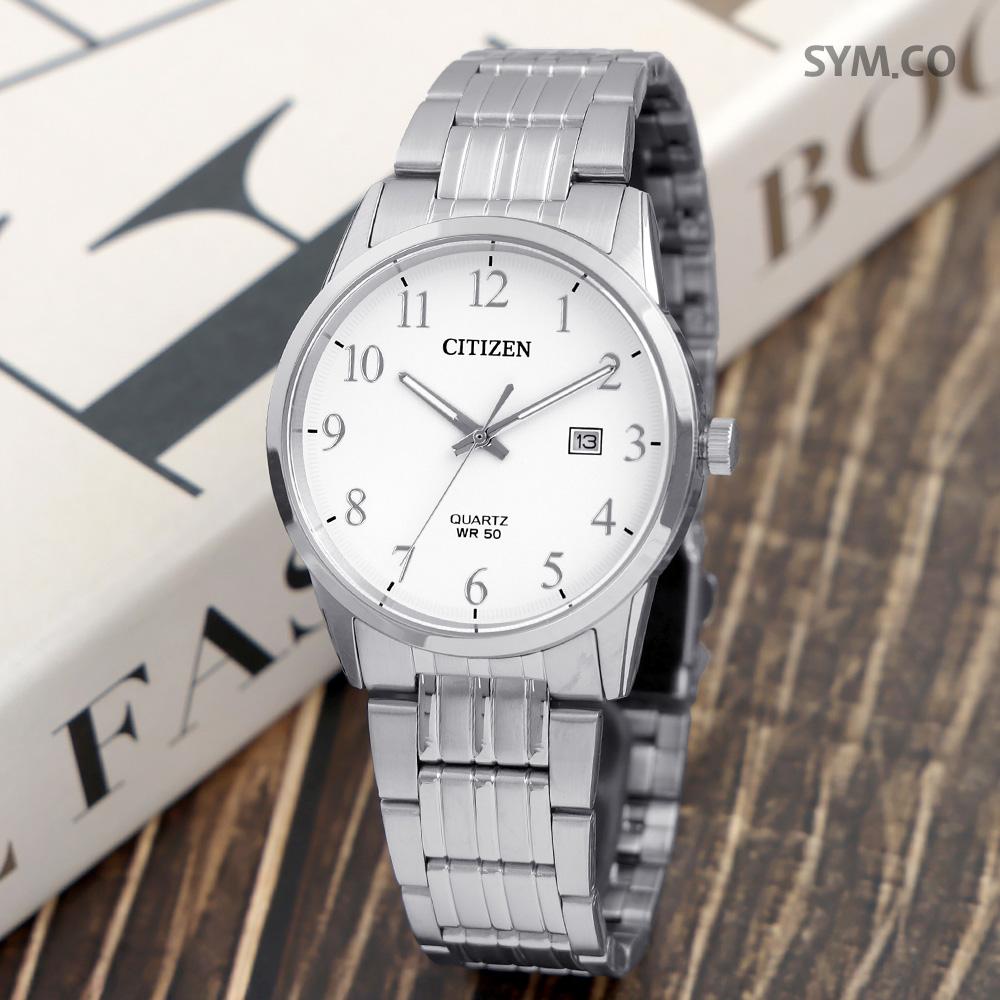 CITIZEN Classic Vintage White Dial Analog Men’s Metal Watch BI5008 51A