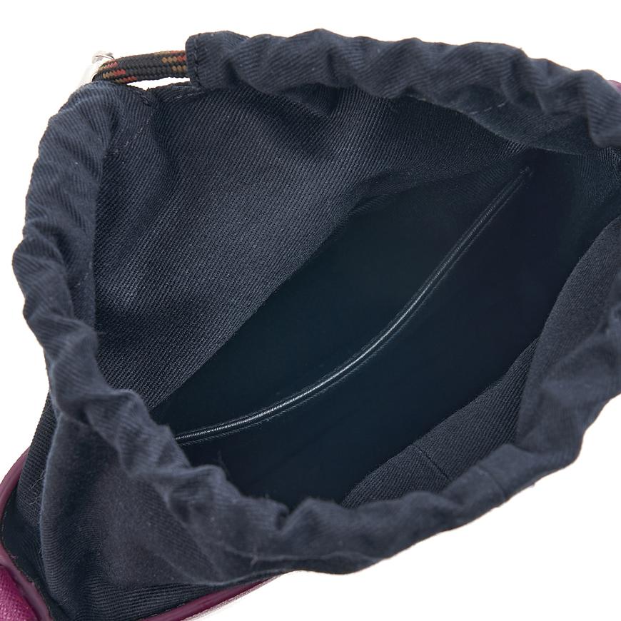 Vivienne Westwood Saffiano Drawstring Crossbody Bag Women Black