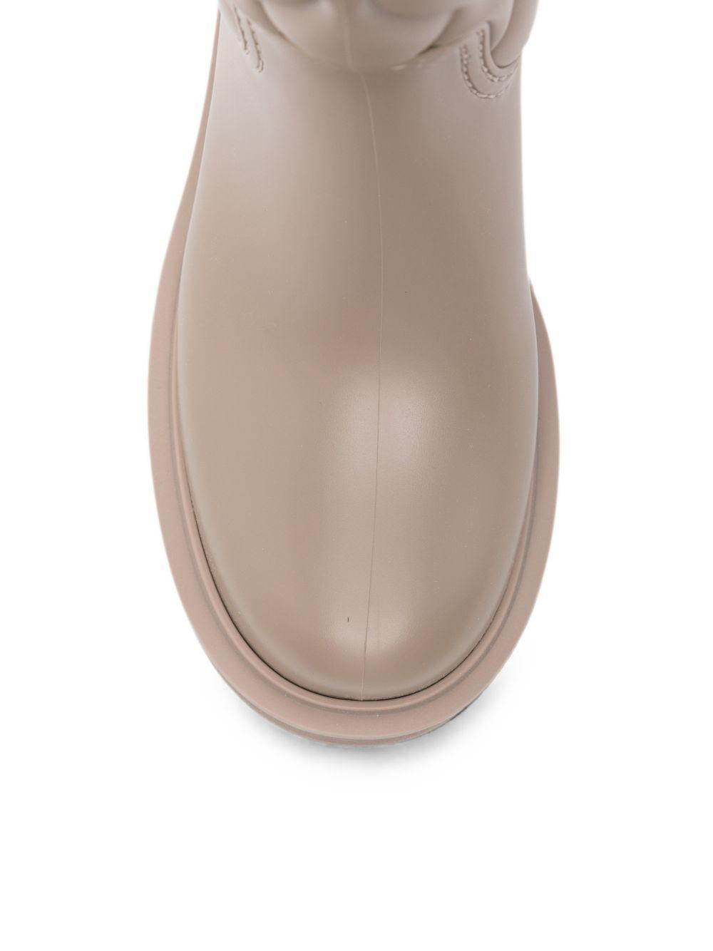 Moncler Black Leather Mid-Calf Boots
