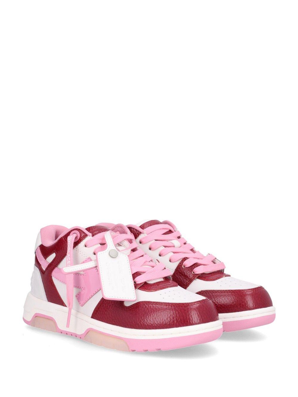 OFF WHITE Pink/White Low-Top Sneakers