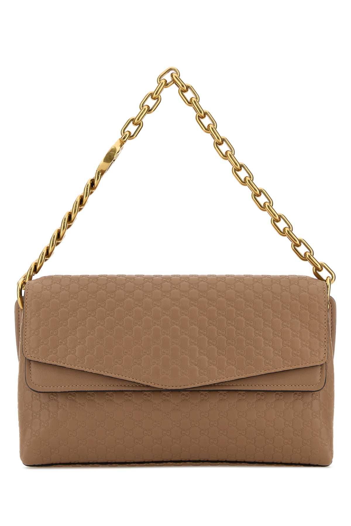 GUCCI Leather Shoulder Bag Brown Women’s Handbag