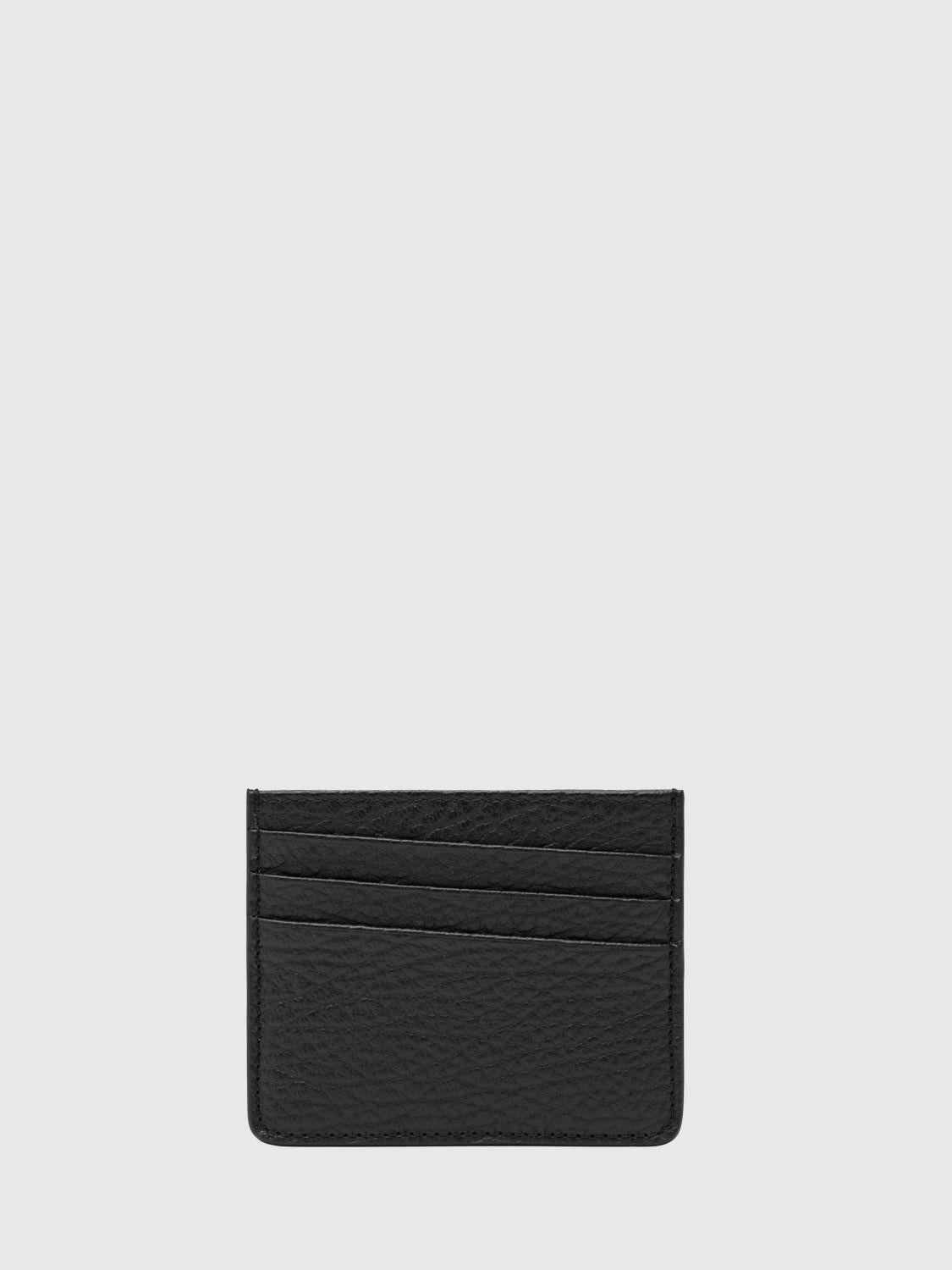 Maison Margiela Black Leather Card Holder Wallet