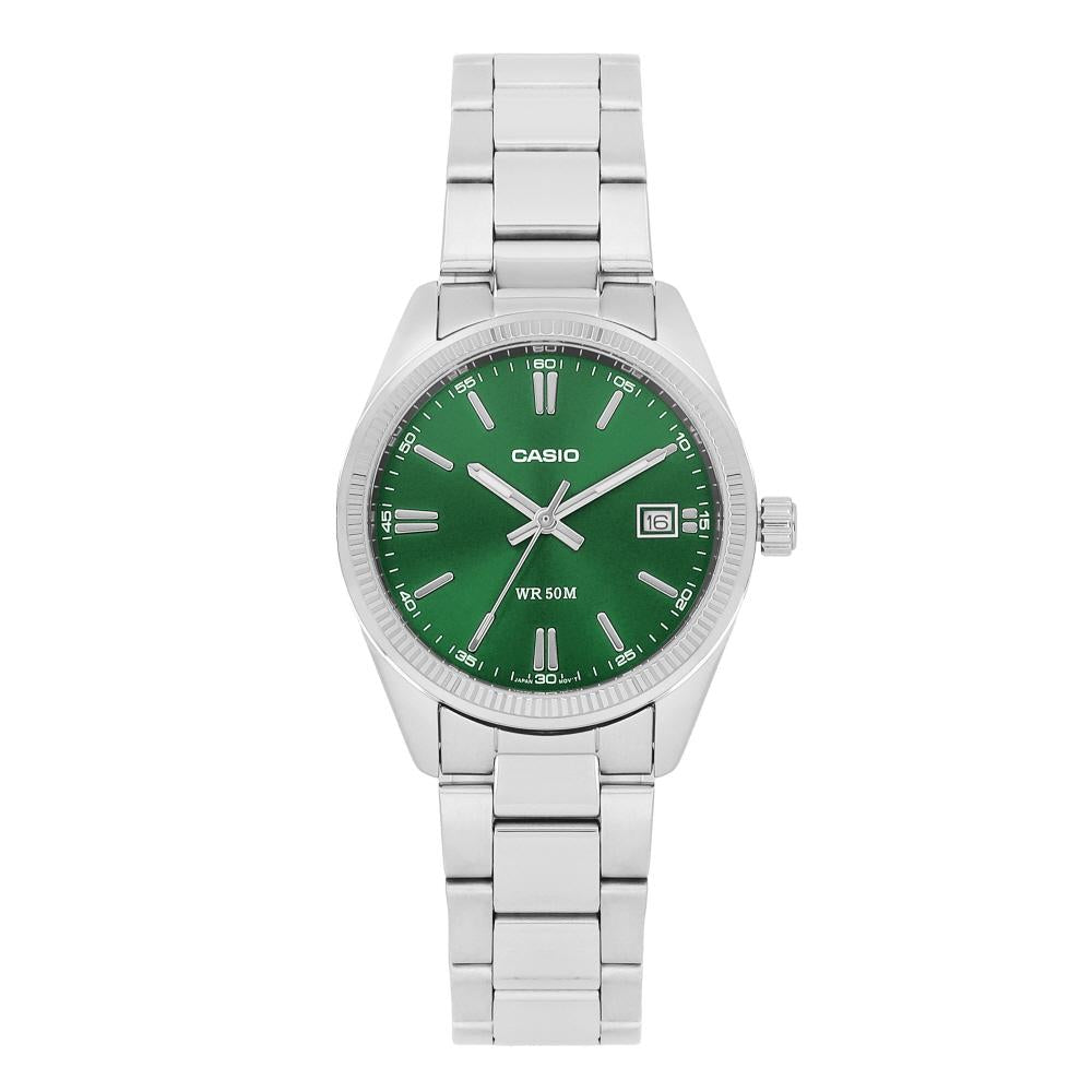 Casio Silver Analog Metal Watch for Students and Exams Men’s UTP 1302PD 3A1VDF