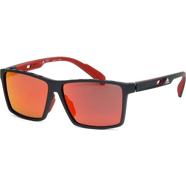 Adidas Sports Sunglasses Mirror Lens Horn-Rim Asian Fit Unisex SP0034F 02L