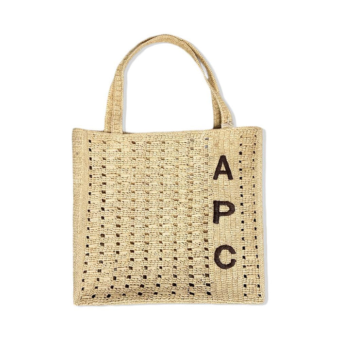 A.P.C. June Natural Logo Tote Bag Maroon F67048 BMC