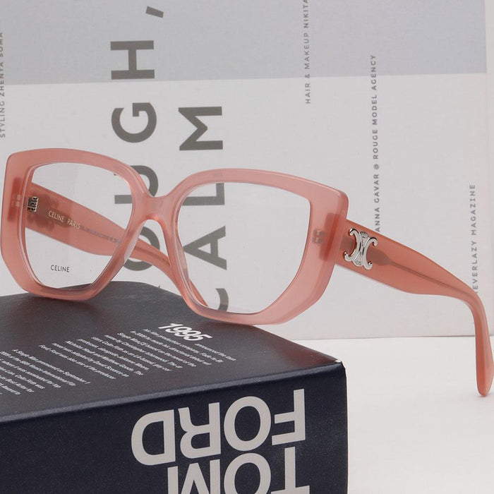 CELINE Triomphe Pink Thick Acetate Eyeglasses Unisex CL50146I 074