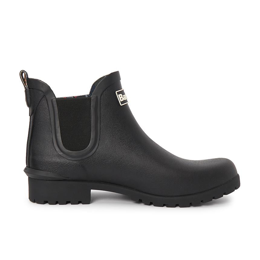 Barbour Wilton Wellington Women’s Chelsea Rain Boots Black