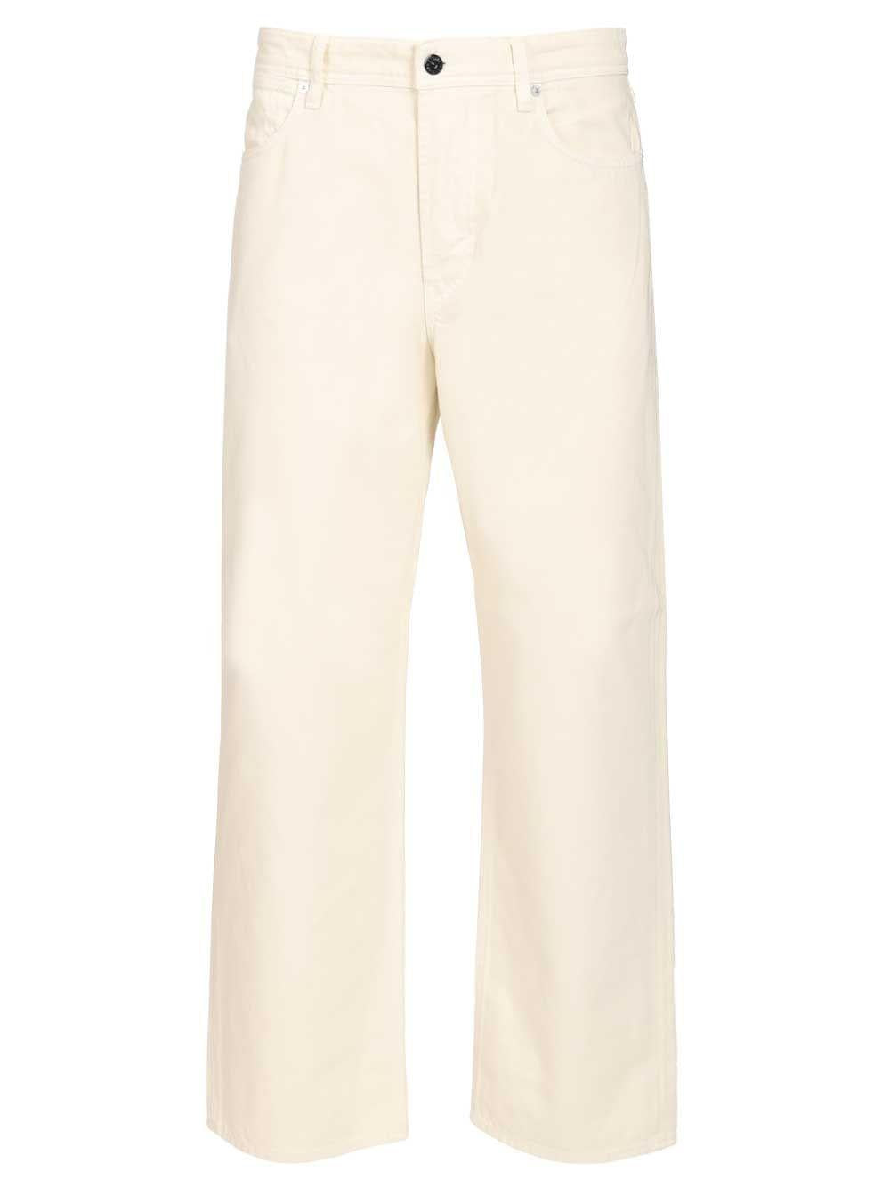 STONE ISLAND Black Denim Cropped Jeans Men
