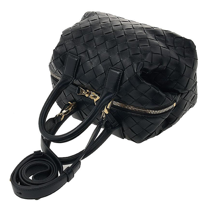 Bottega Veneta Intrecciato Leather Tote Bag Black