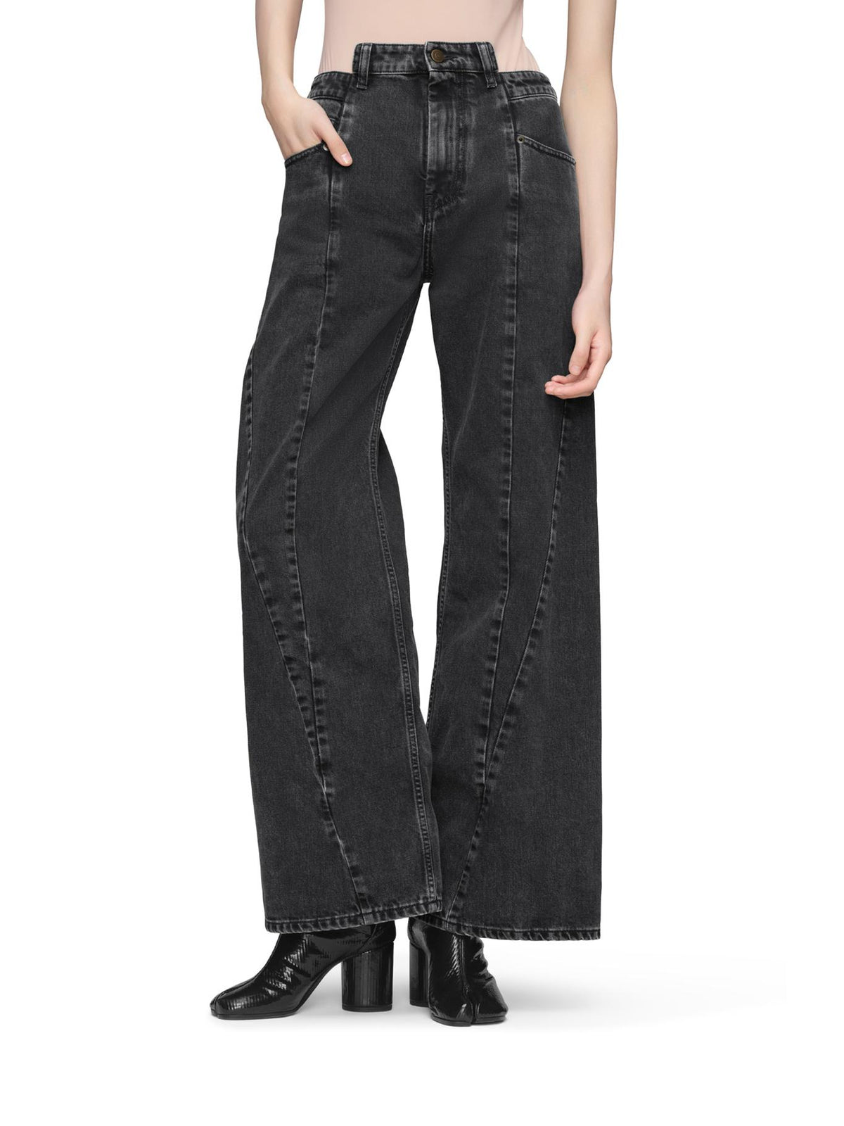 Maison Margiela Medium Black Stonewashed Denim Trousers