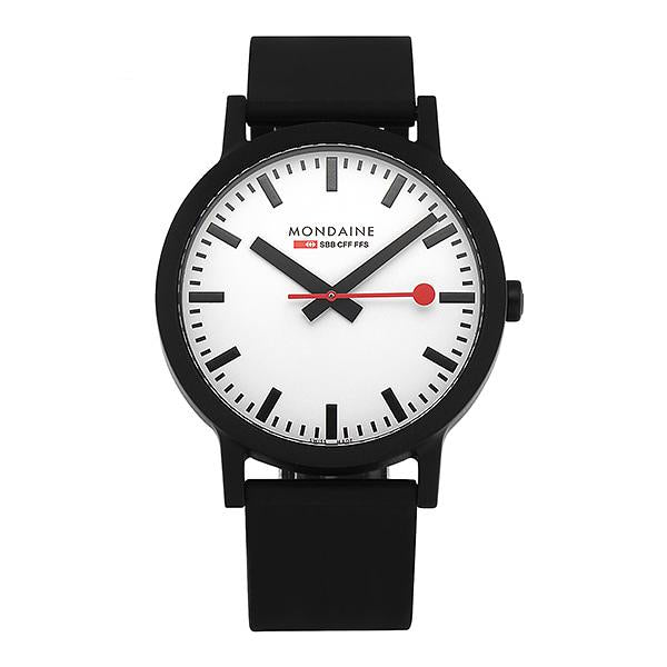 MONDAINE Black Strap Stainless Steel Case Men’s Fabric Watch MS1 41110 RB