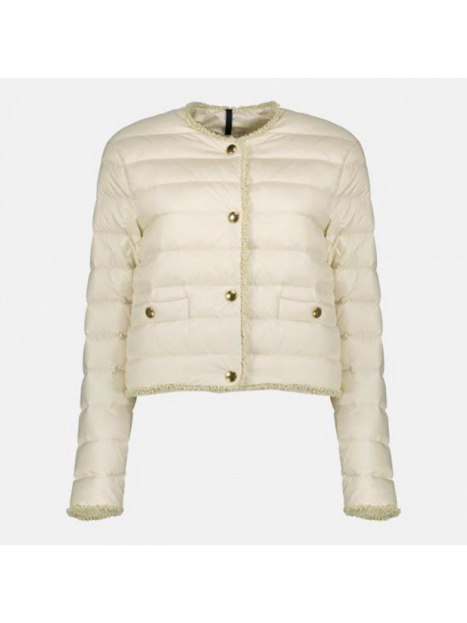 Moncler Women's Fleurs Boucle Trim Short Down Jacket 1A00104 597YF 20N