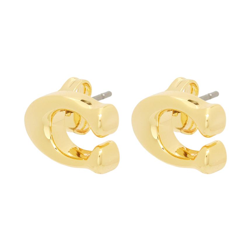 Coach Signature Logo Women’s Stud Earrings 369816 GLD 710