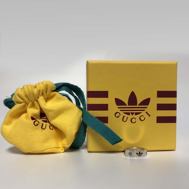 GUCCI adidas Collaboration Sterling Silver 925 Unisex Ring 702764 702766 702768