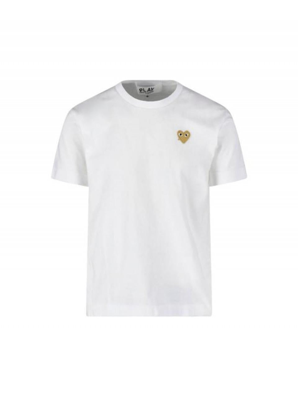 Comme des Garcons Gold Heart Patch Short Sleeve T-Shirt
