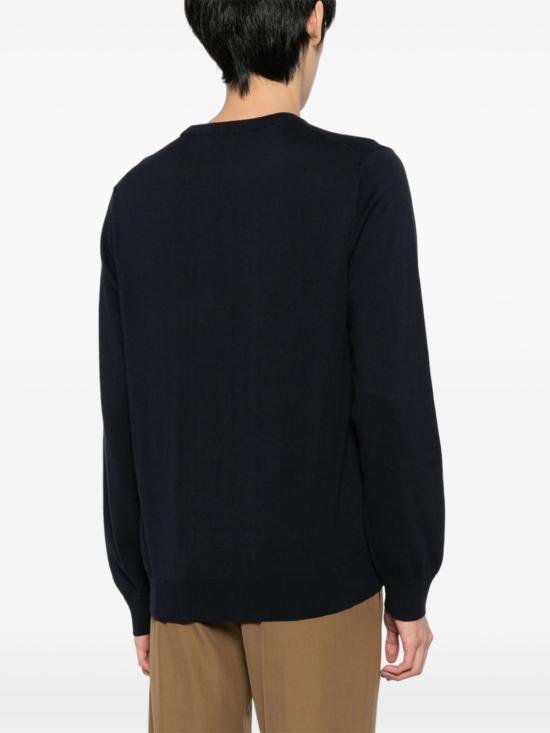 Paul Smith Zebra Logo Crewneck Sweater for Men M2R503XZM2185849 NAVY DOM