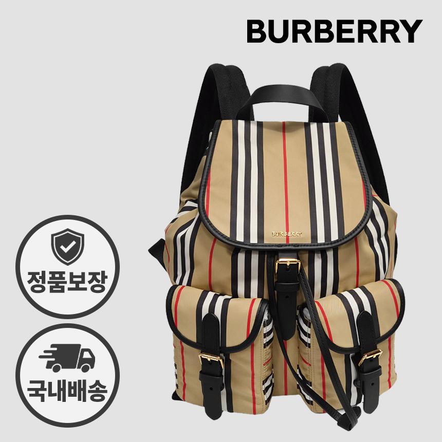 BURBERRY Archive Beige Stripe ENFIELD Medium Backpack