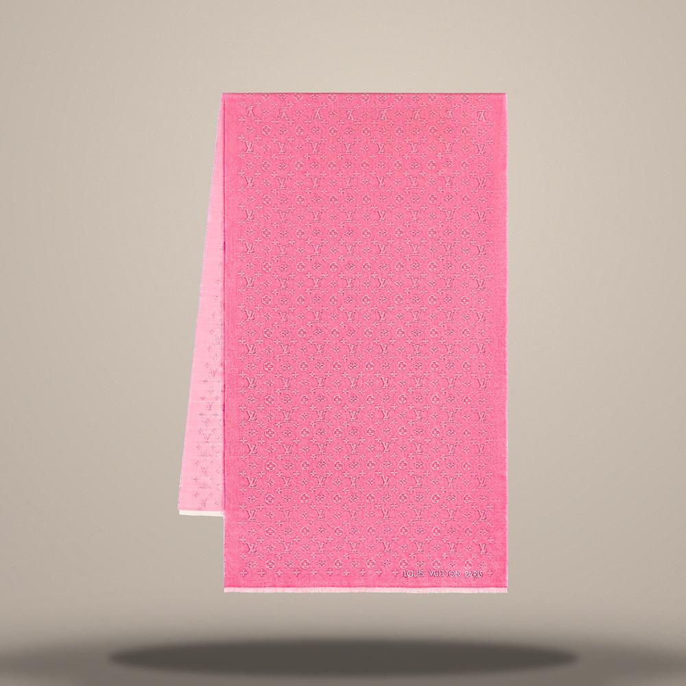Louis Vuitton Denim Gradient Stole Scarf Fuchsia M03029