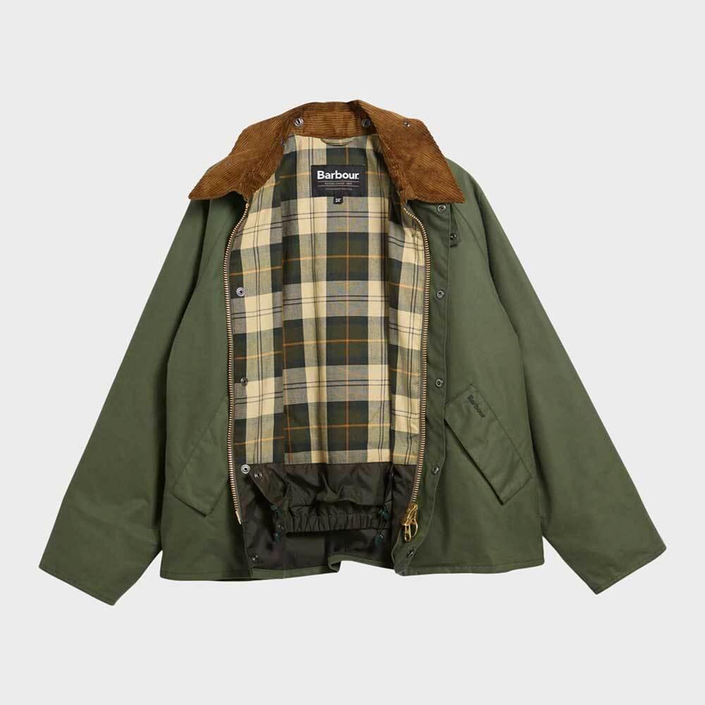 Barbour Men's Transport Oversized Waxed Cotton Jacket MWX1678 GN32