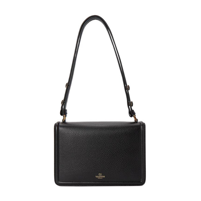 VALENTINO Black Leather Shoulder Bag for Women