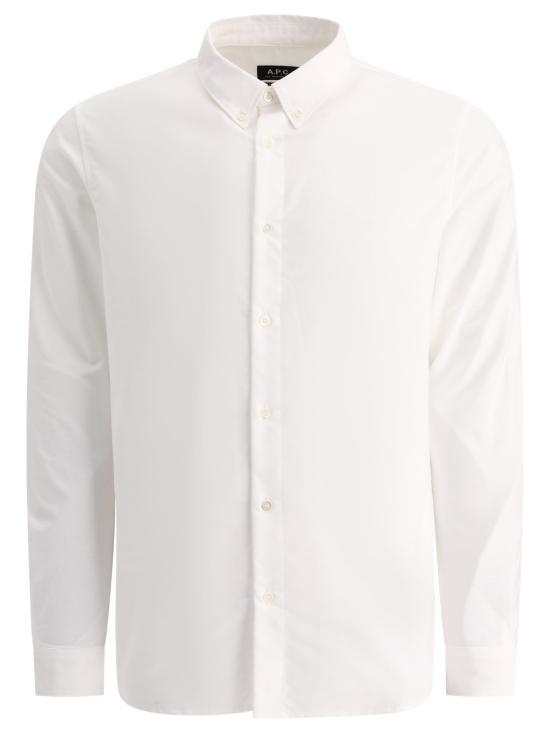 A.P.C. White Long Sleeve Shirt