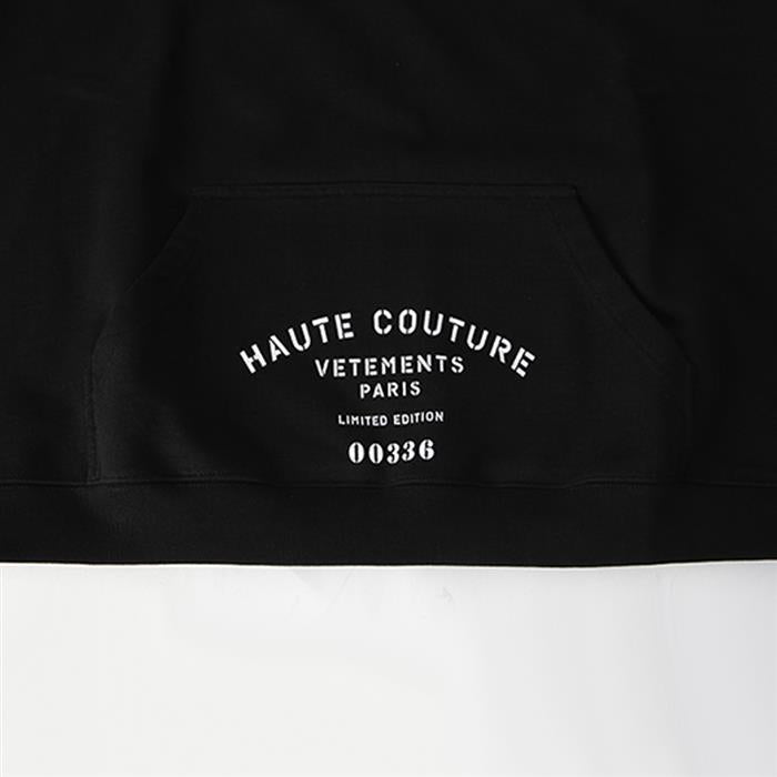 Vetements Black Maison de Couture Logo Hoodie