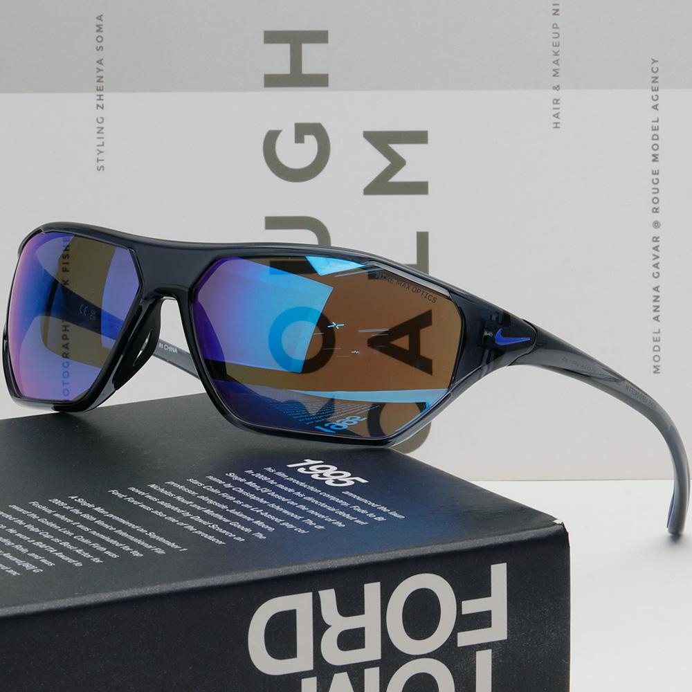 Nike Blue Mirror Aero Drift M Sports Sunglasses for Cycling Running Hiking