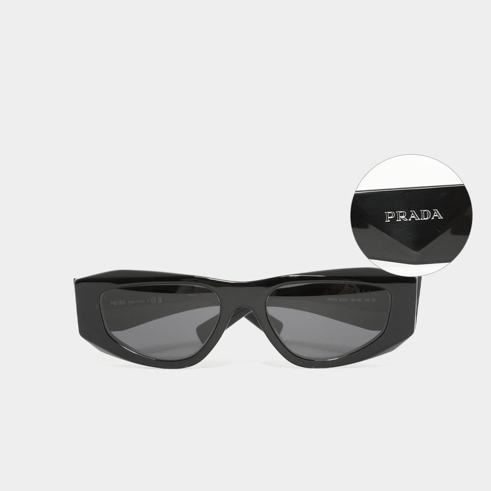 PRADA Acetate Black Unisex Sunglasses