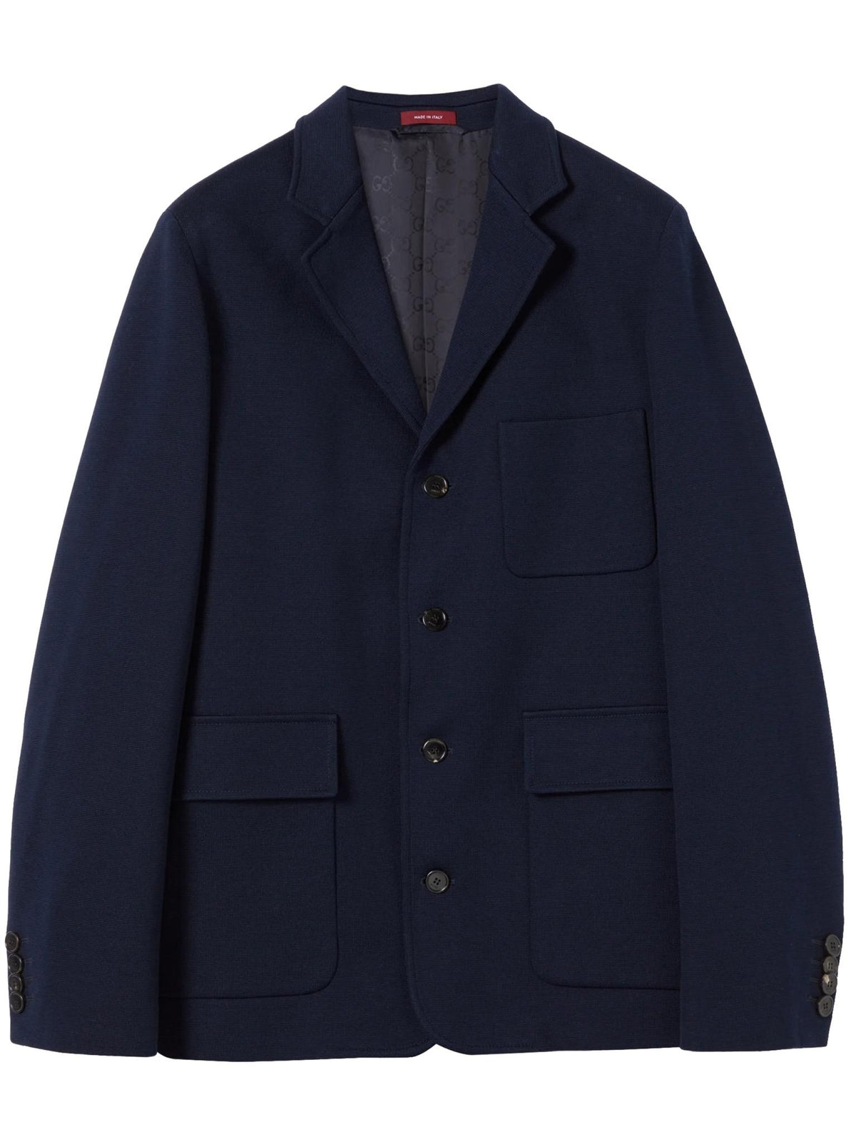 GUCCI Black Wool Blend Single-Breasted Blazer Jacket for Men