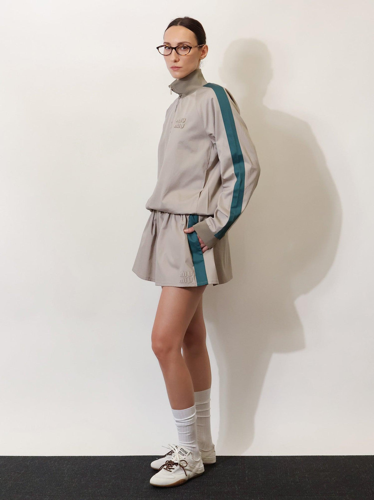 Miu Miu Wool-Blend Mini Skirt Black
