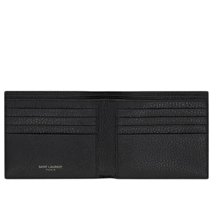 Saint Laurent Monogram Leather Bifold Wallet Black