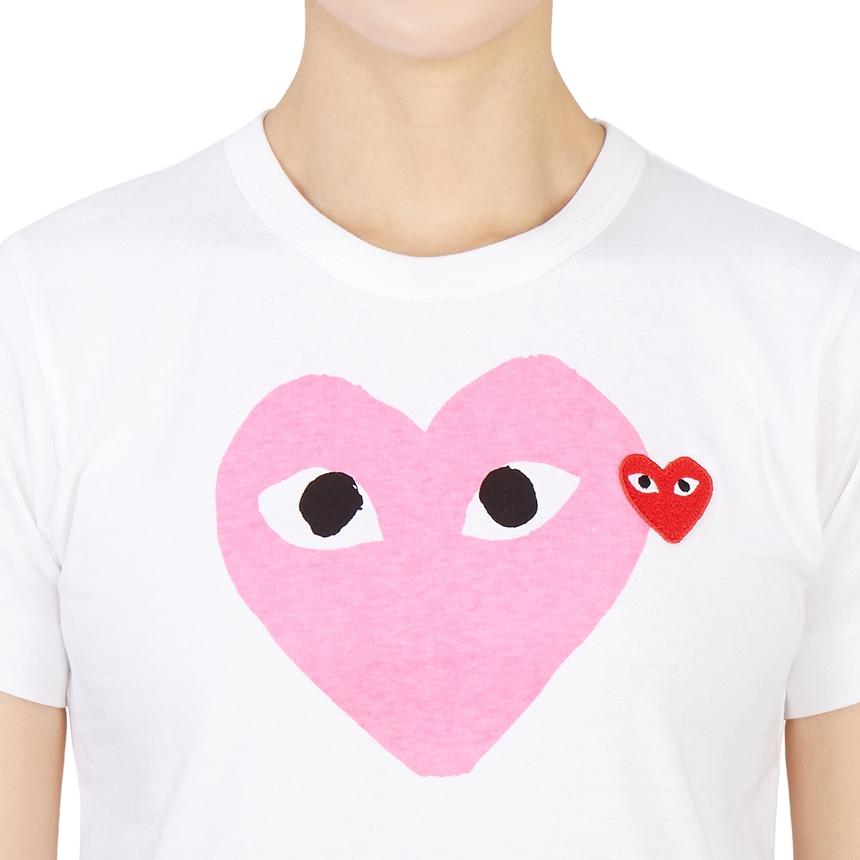 Comme des Garcons Red Heart Patch Short Sleeve T-Shirt Unisex AZ T105 051 4