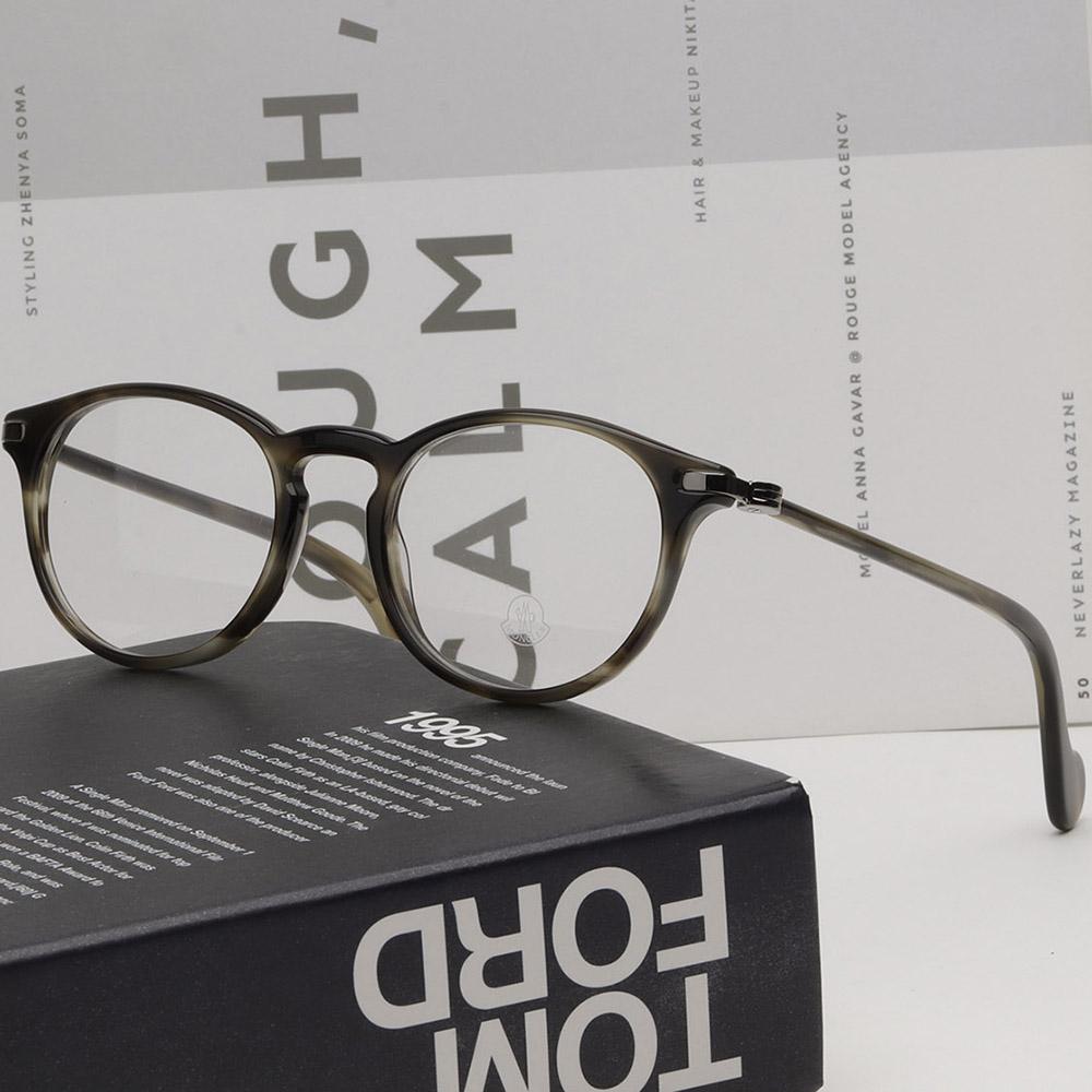 Moncler Tortoise Round Eyeglass Frames Unisex Fashion Accessory